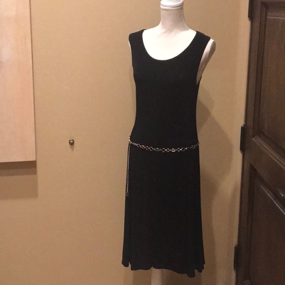 Black Fit n Flare No Wrinkle Dress